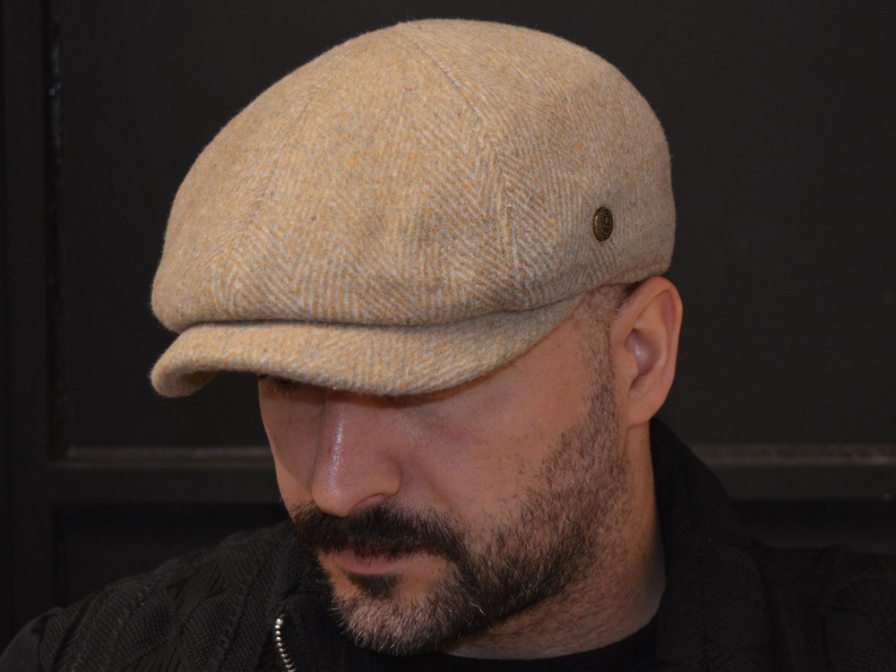 Pozze Kaşmir 6 Parça İngiliz Kasket Bej Rengi