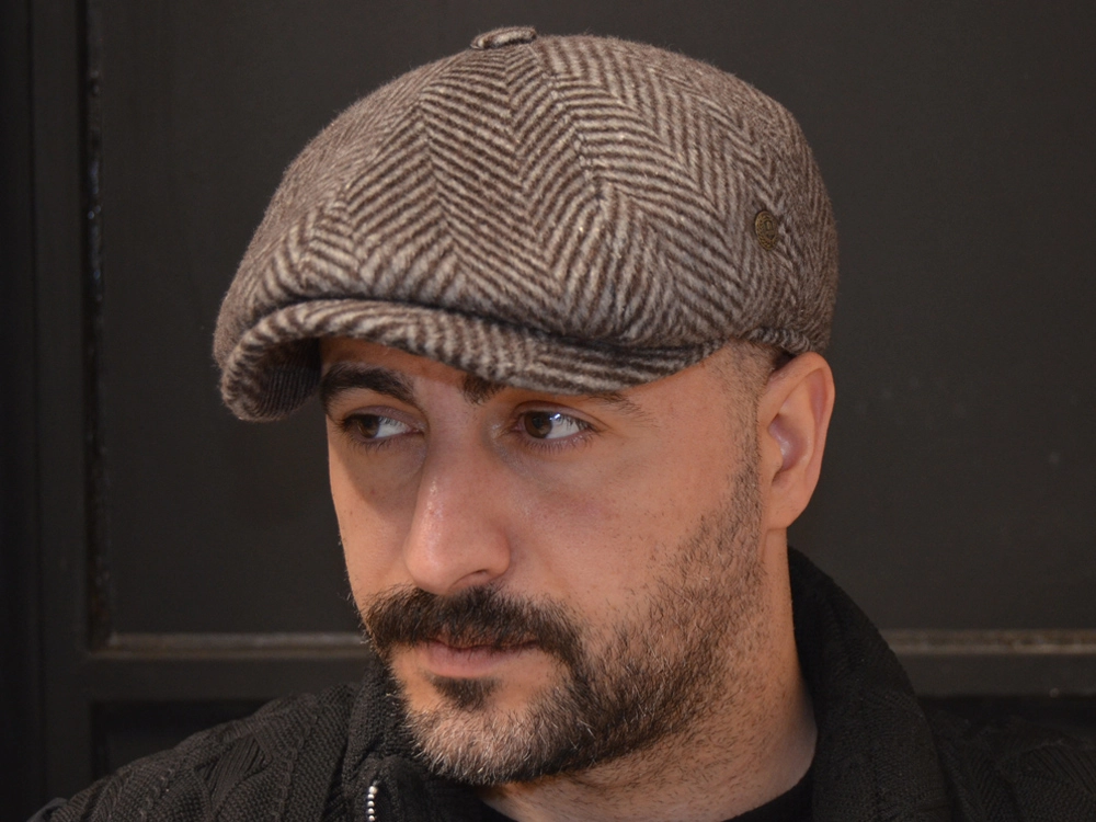 Pozze Kerem Kaşmir Geniş Balıksırtı İngiliz Peaky  Kahve