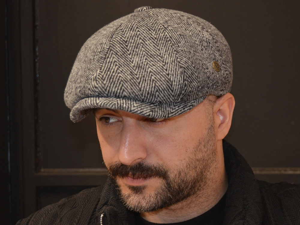 Pozze Kaşmir Balıksırtı Peaky Blinder İngiliz Gri