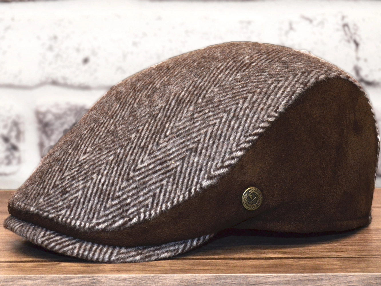 Pozze Kaşmir Süetli Spor Kasket Kahverengi