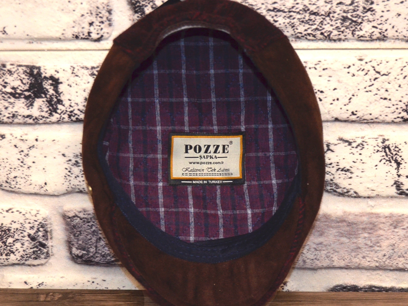 Pozze Kaşmir Süetli Spor Kasket Kahverengi