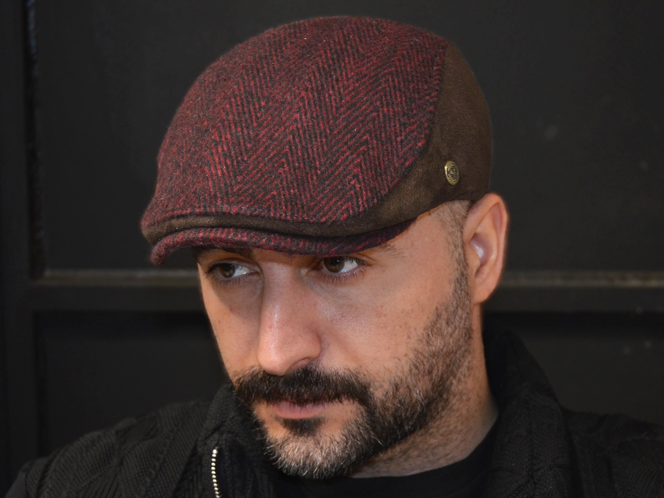 Pozze Kaşmir Süetli Spor Kasket Bordo