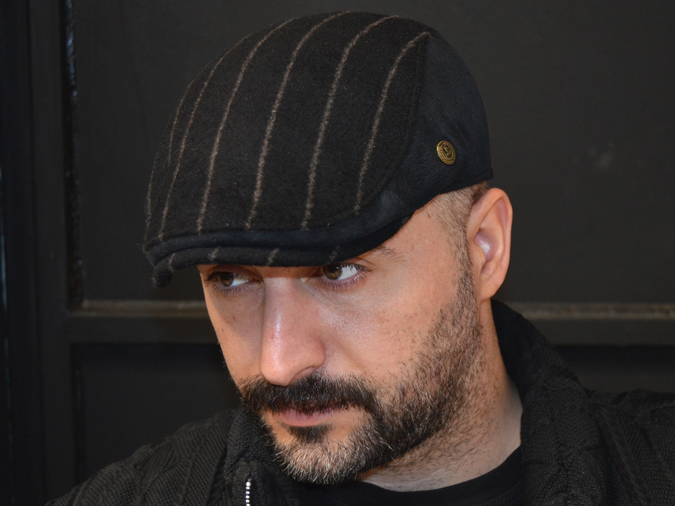 Pozze Kaşmir Süetli Spor Kasket Siyah