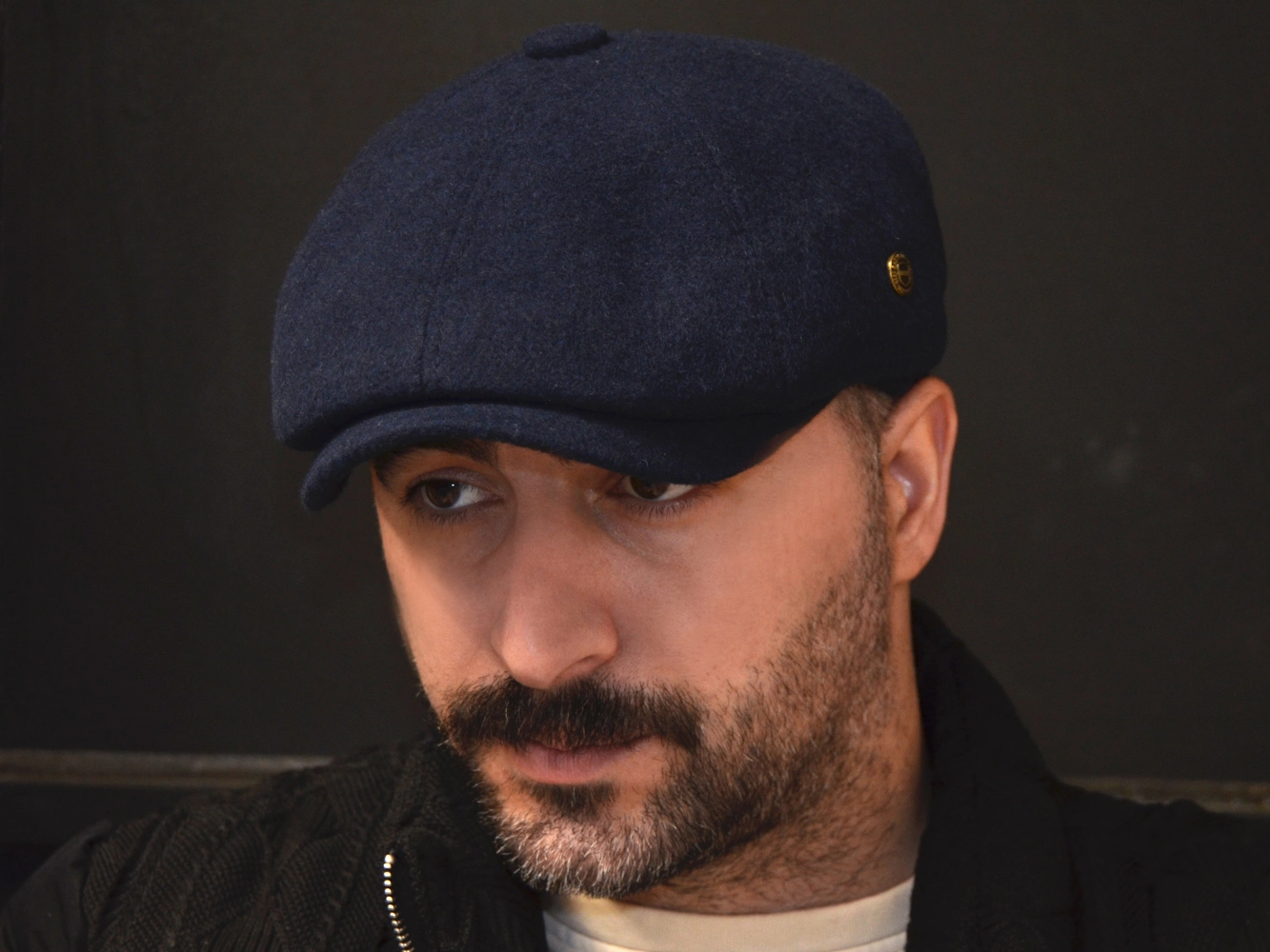 Kerem Kışlık Kaşe İngiliz Peaky Kasket Lacivert