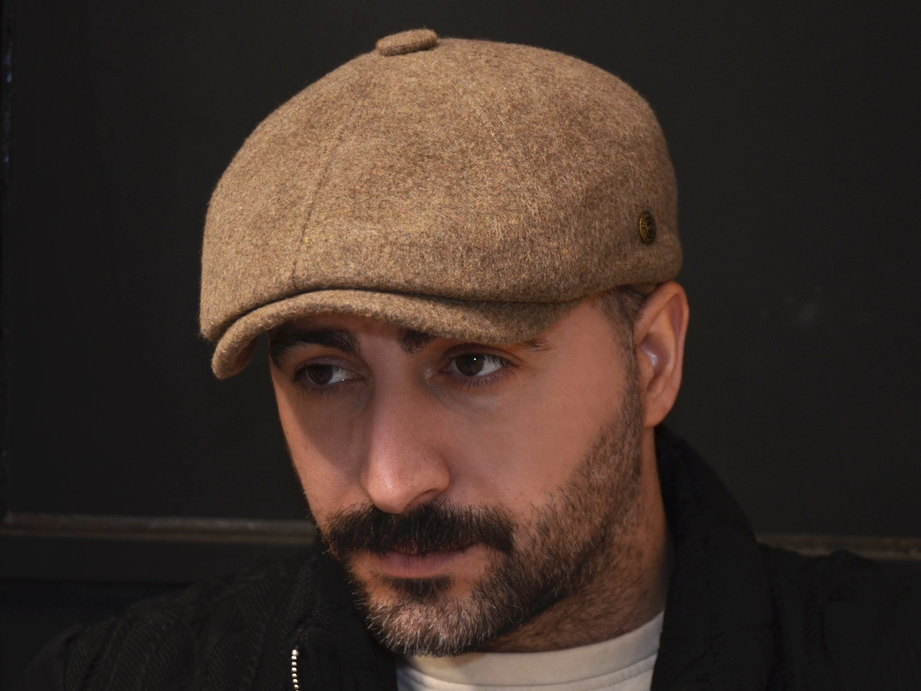 Kerem Kışlık Kaşe İngiliz Peaky Kasket Kum Beji
