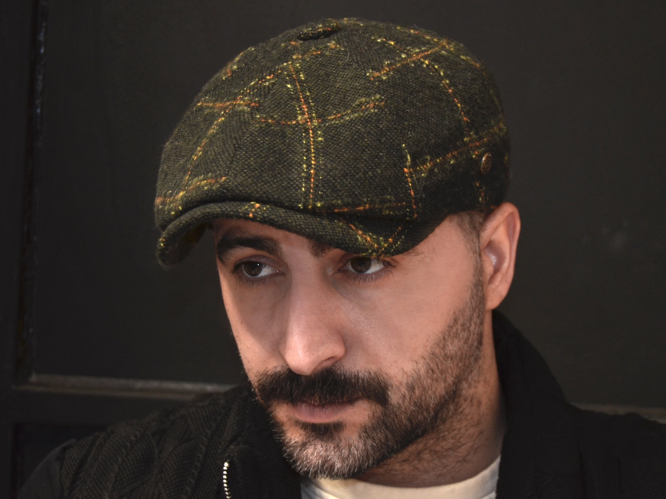 Kerem Ekoseli Peaky İBlinders İngiliz Kasket LACİVERT