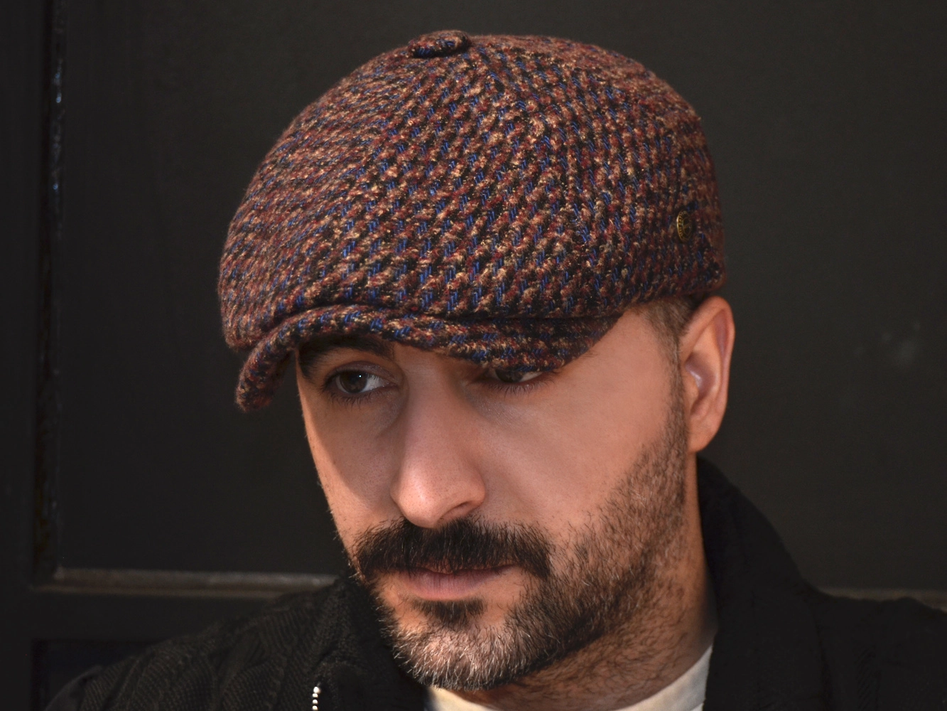 Kerem Twit Kumaş Peaky Blinders İngiliz Kasket BORDO
