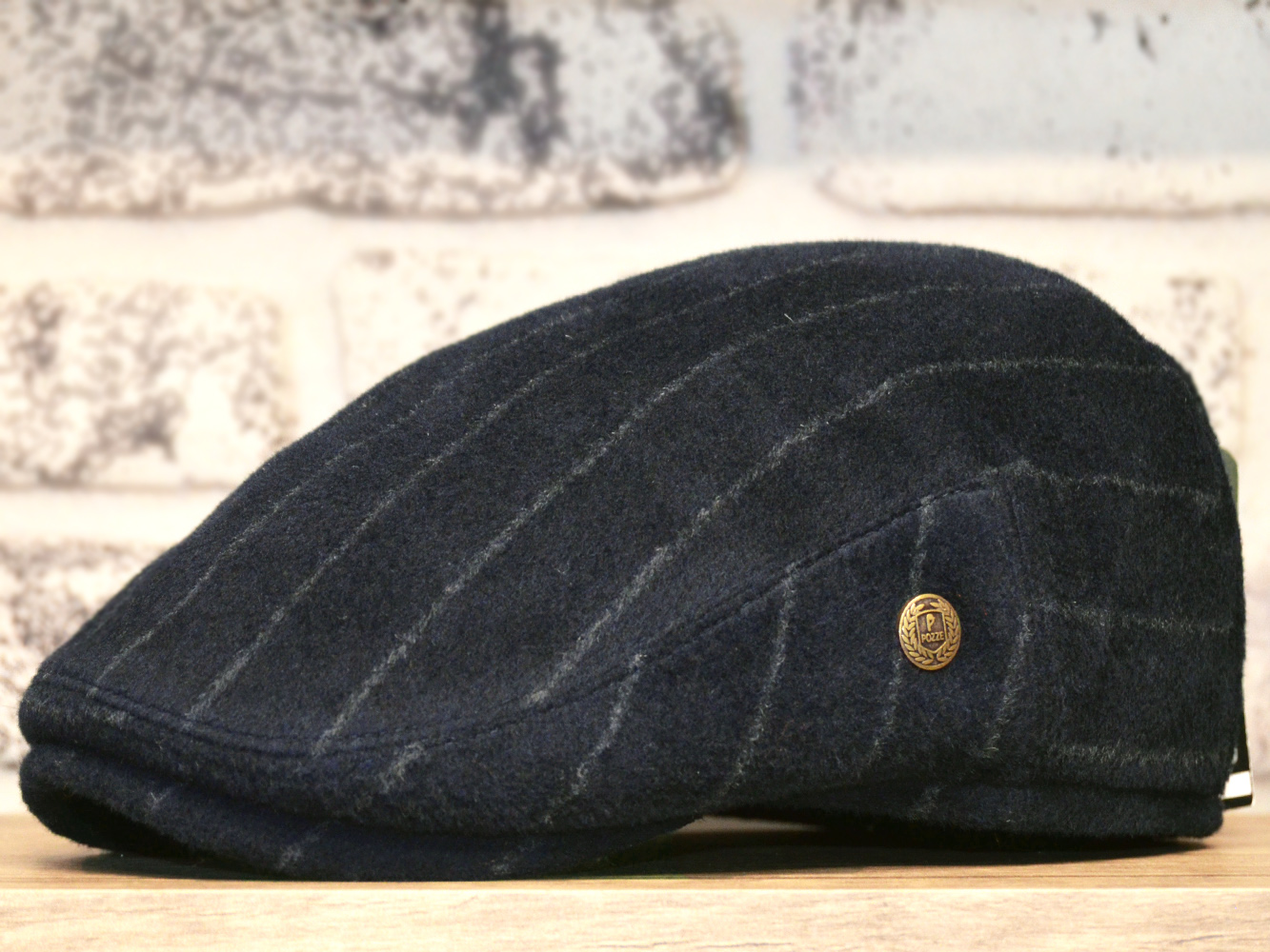 Pozze%20Kaşmir%20Kulaklı%20London%20Lacivert%20Çizgili