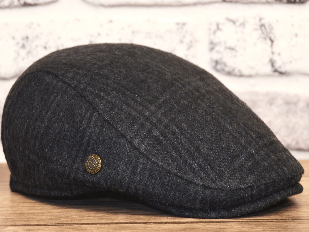 Pozze Kerem Kışlık Ekoseli Spor Kasket Antrasit