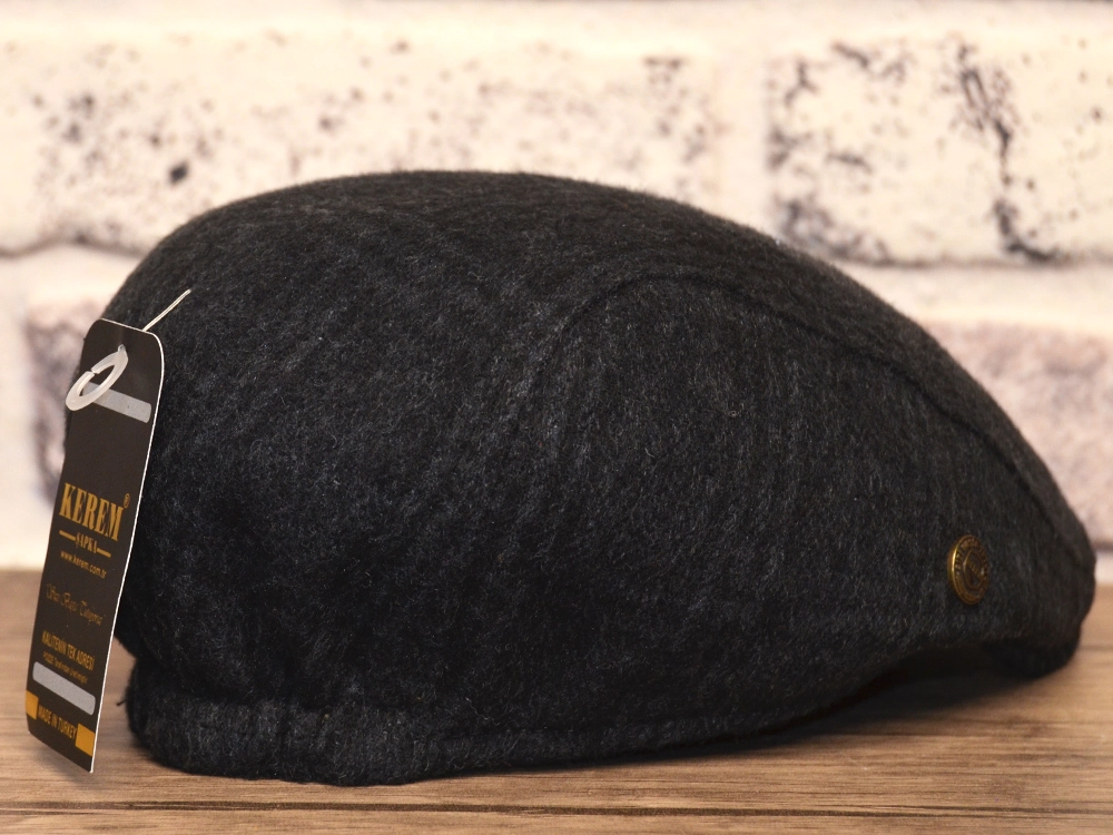 Pozze Kerem Kışlık Ekoseli Spor Kasket Antrasit