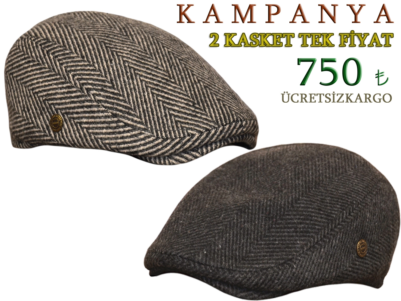 2 ADET KASKET TEK FİYAT