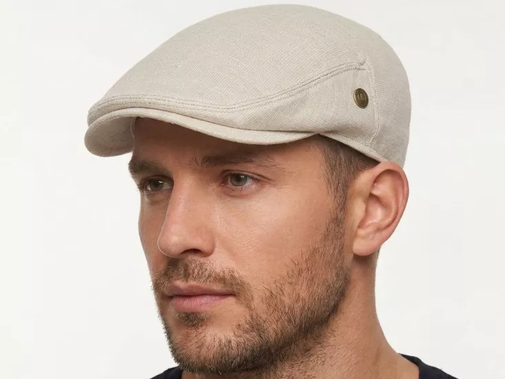 Pozze Yazlık Pamuk Keten London Kasket