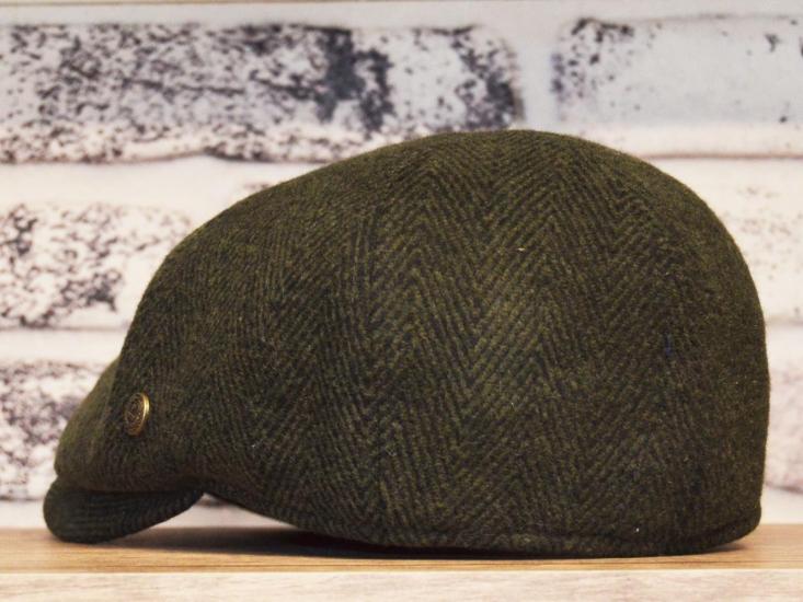 Kışlık Haki Renk Kaşmir Erkek Kasket Şapka