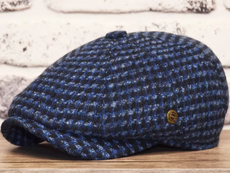 Lacivert Kaşe Kışlık Erkek Kasket Şapka İngiliz