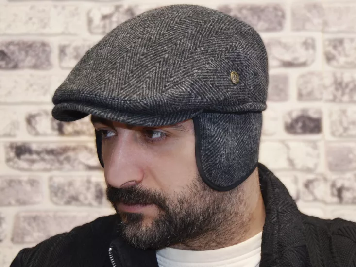 Kışlık Yün Kaşmir Erkek Kulaklı Kasket Şapka