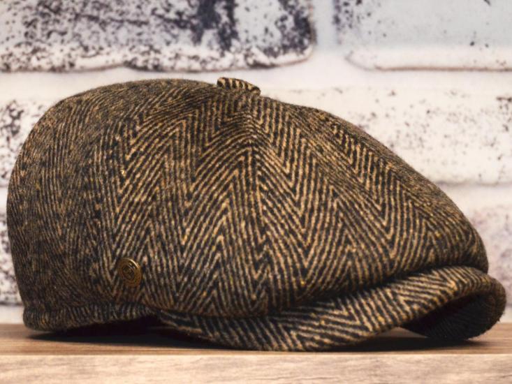 Pozze Kaşmir Yün İngiliz Kasket Şapka Kamel