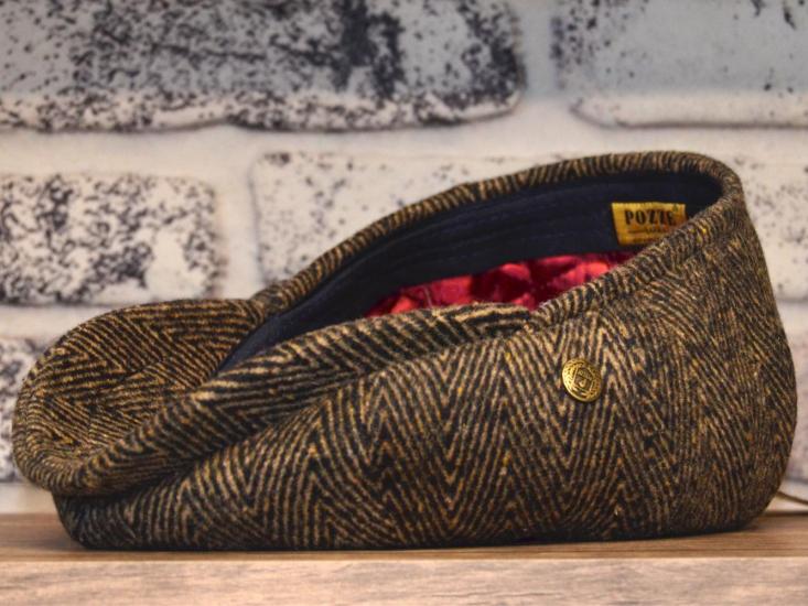 Pozze Kaşmir Yün İngiliz Kasket Şapka Kamel