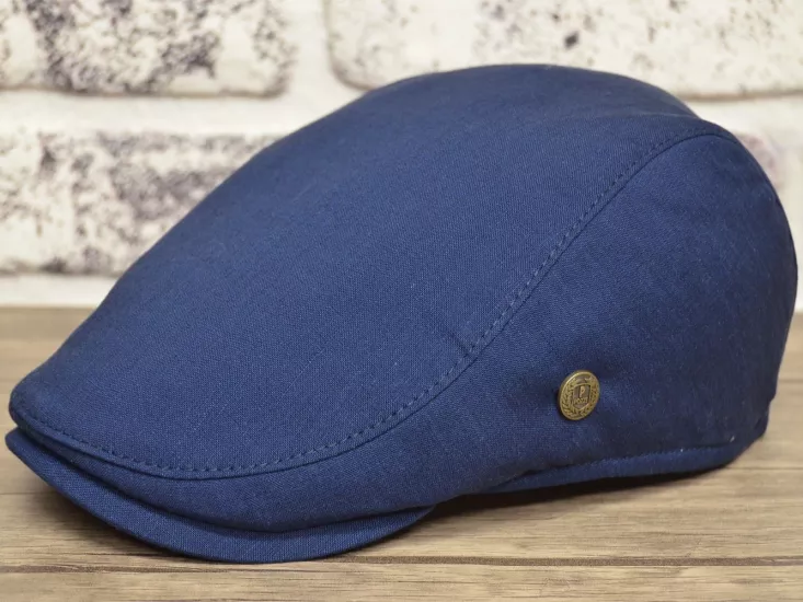 LACİVERT LÜX KETEN YAZLIK SPOR KASKET